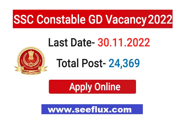 Ssc Recruitment Apply Online For Constable Gd Posts