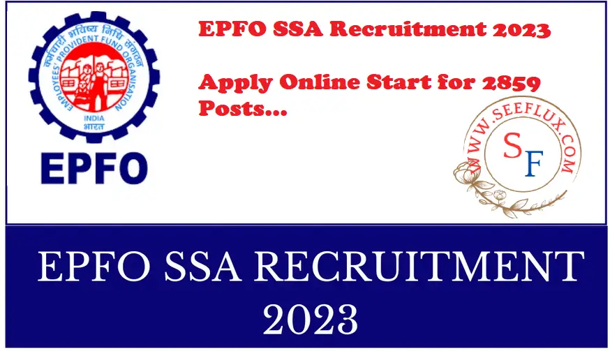 Apply Online for 2859 Posts EPFO RECRUITMENT