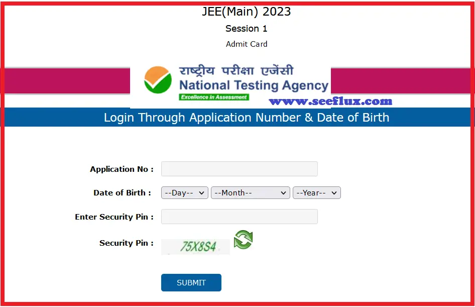 JEE MAINS ADMIT CARDS