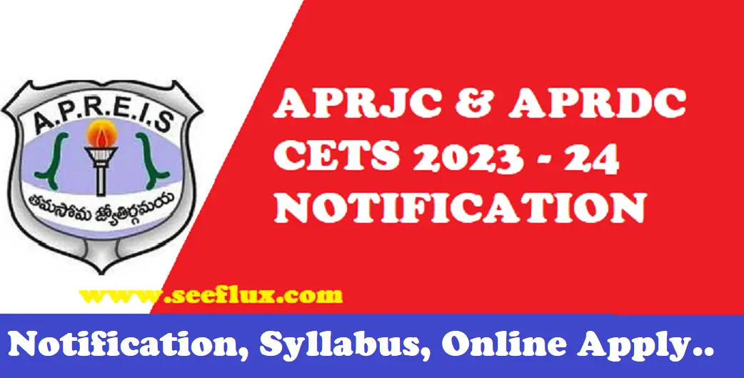 APRJC APRDC 2023-24 CET NOTIFICATION